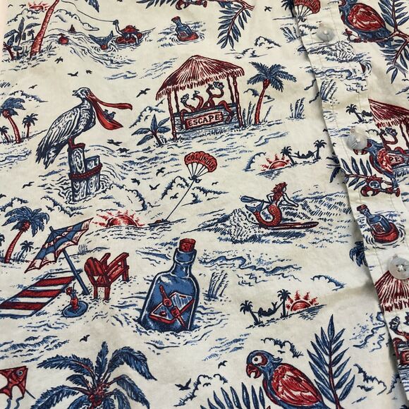 Columbia Hawaiian Shirt Button Up Small Beachy Outdoorsy Preppy‎ All Over Print - Picture 4 of 8